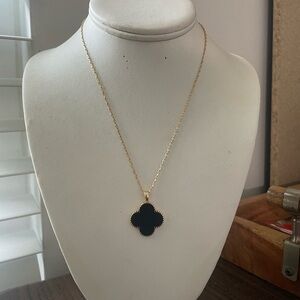Elegant Black and Gold Pendant Necklace